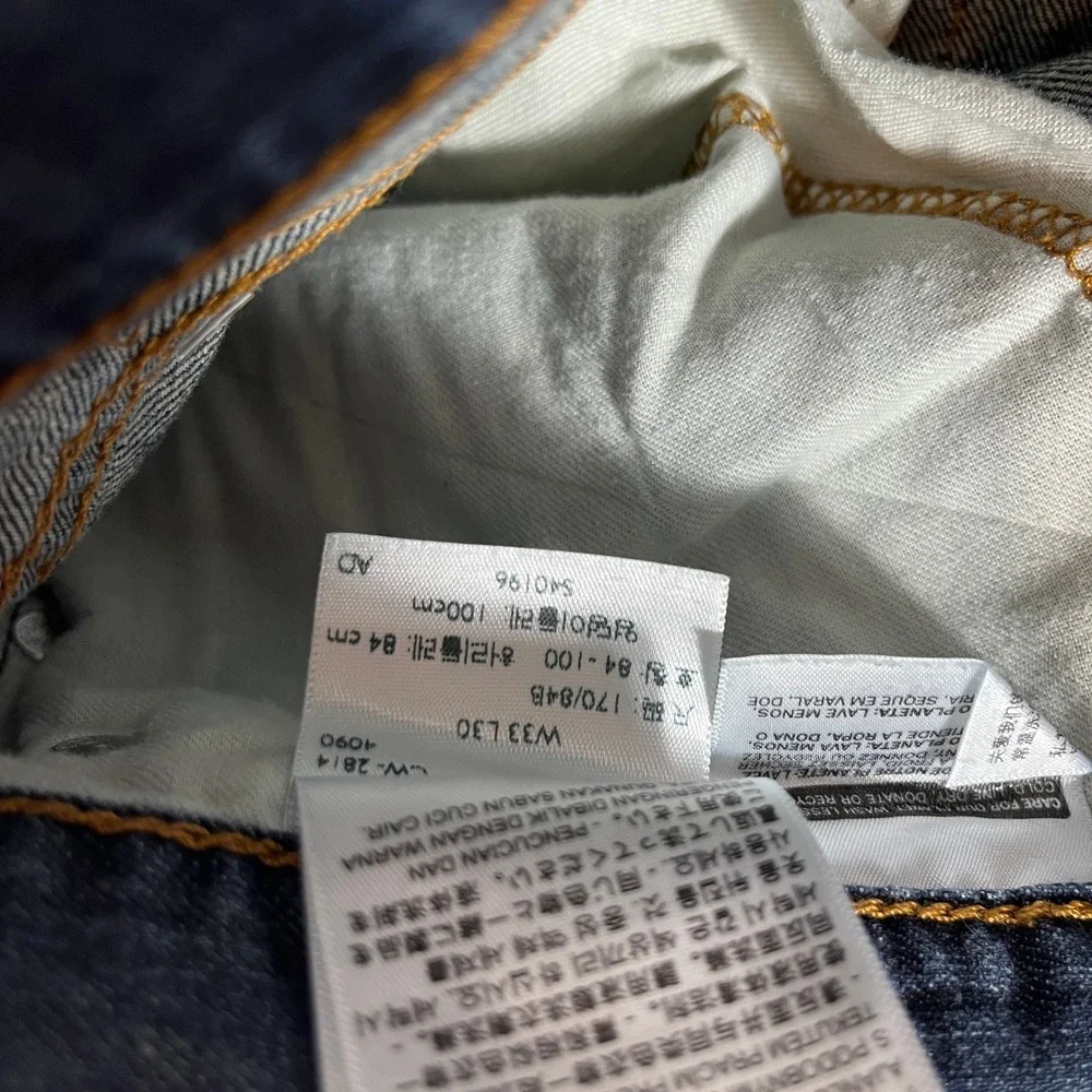 Levi's 514 Straight Fit Jeans Mens 33x30 Blue Excellent Mid Wash Denim Pants